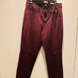 Vintage America boho skinny Wine Jeans